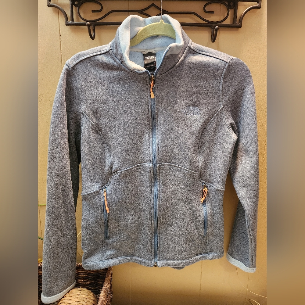The North Face Slate/Light Blue Full-Zip Jacket